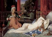 Jean Auguste Dominique Ingres Odalisque with a Slave oil painting reproduction
